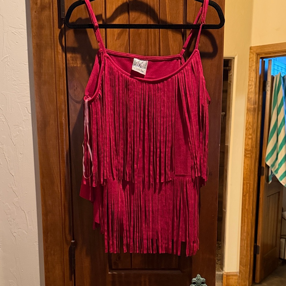 Lola Vibrant Red Fringe Camisole